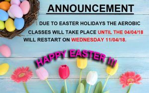 classes easter holidays 2018