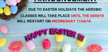 classes easter holidays 2018