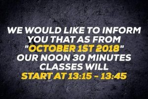 noon classes 2018