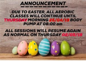 easter holidays classes 2019