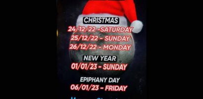 christmas new years holidays 2022