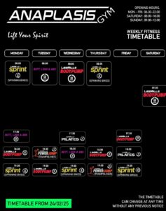 classes timetable mar25